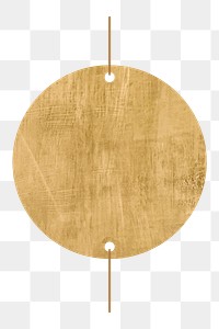 Gold badge png textured round shape sticker, transparent background