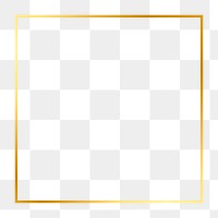 Gold frame png gradient sticker, transparent background