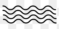 Wavy lines divider png sticker, transparent background