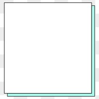 White square frame png sticker, transparent background