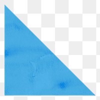 Blue triangle png border sticker, transparent background