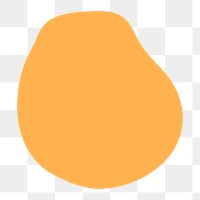 Orange organic png shape sticker, transparent background