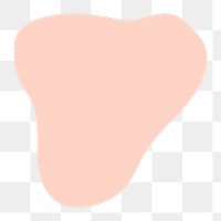 Pink organic png shape sticker, transparent background