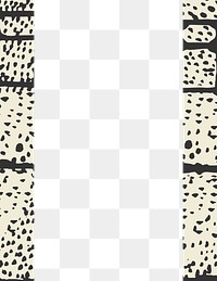 Abstract border png frame, transparent design 