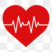 Heart rate png healthcare sticker, transparent background