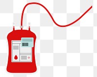 Blood donation png medical sticker, transparent background