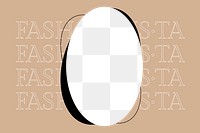 Aesthetic brown oval png frame, transparent background