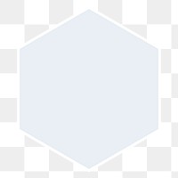 Hexagon frame png sticker, transparent background