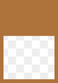Brown frame png sticker, transparent background