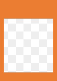 Orange frame png sticker, transparent background