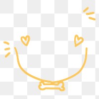 Dog doodle png sticker, transparent background