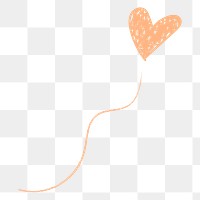 Heart kite png sticker, transparent background