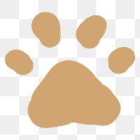 Dog paw png sticker, transparent background