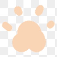 Dog paw png sticker, transparent background