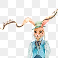 Mr. Easter bunny png rabbit sticker, transparent background