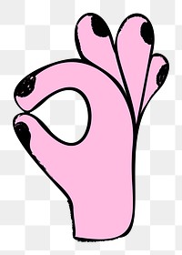 Ok hand sign png sticker, transparent background