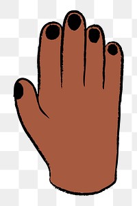 BLM hand doodle png sticker, transparent background