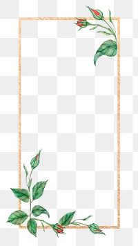 Leaf frame png sticker, transparent background