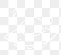 UFO doodle png sticker, transparent background