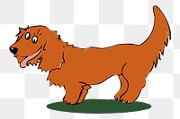 Brown dog png sticker illustration, transparent background. Free public domain CC0 image.