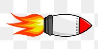 Rocket png illustration, transparent background. Free public domain CC0 image.