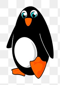 Penguin png illustration, transparent background. Free public domain CC0 image.