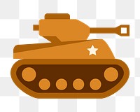 Tank  png clipart illustration, transparent background. Free public domain CC0 image.