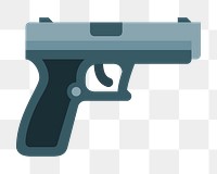 Gun  png clipart illustration, transparent background. Free public domain CC0 image.