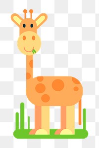 Giraffe  png clipart illustration, transparent background. Free public domain CC0 image.