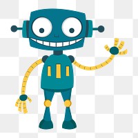 Robot  png clipart illustration, transparent background. Free public domain CC0 image.