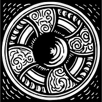 Ancient circle symbol  png clipart illustration, transparent background. Free public domain CC0 image.