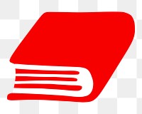 Red book  png clipart illustration, transparent background. Free public domain CC0 image.