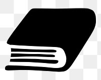 Book silhouette  png clipart illustration, transparent background. Free public domain CC0 image.