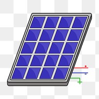 Solar panels  png clipart illustration, transparent background. Free public domain CC0 image.