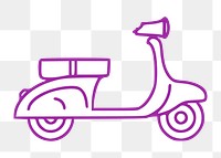 Scooter  png clipart illustration, transparent background. Free public domain CC0 image.