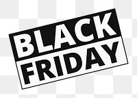 Black Friday png illustration, transparent background. Free public domain CC0 image.