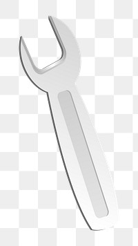 Wrench  png clipart illustration, transparent background. Free public domain CC0 image.