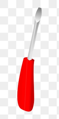 Screwdriver  png clipart illustration, transparent background. Free public domain CC0 image.