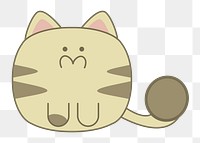 Cat png illustration, transparent background. Free public domain CC0 image.