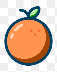 Orange fruit png illustration, transparent background. Free public domain CC0 image.