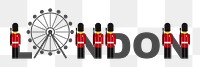 London  png clipart illustration, transparent background. Free public domain CC0 image.