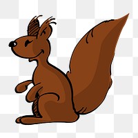 Squirrel  png clipart illustration, transparent background. Free public domain CC0 image.