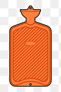 Hot water bag  png clipart illustration, transparent background. Free public domain CC0 image.