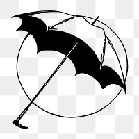 Umbrella png illustration, transparent background. Free public domain CC0 image.