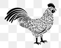 Rooster png illustration, transparent background. Free public domain CC0 image.