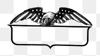 Eagle frame png illustration, transparent background. Free public domain CC0 image.