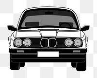 Classic car  png clipart illustration, transparent background. Free public domain CC0 image.