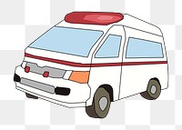 PNG Ambulance clipart, transparent background. Free public domain CC0 image.