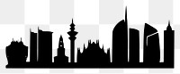 Milano city png illustration, transparent background. Free public domain CC0 image.