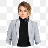 Businesswoman png sticker, transparent background